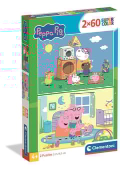Puzzle 2x60 Super kolor Peppa Pig 24833
