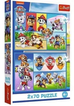 PUZZLE "2x70 - Psi Patrol rządzi" / Viacom PAW Patrol FSC Mix 70% 34441