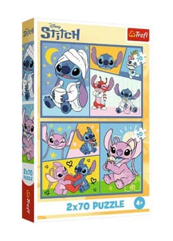 Puzzle 2x70 Ze Stitchem nie ma nudy Disney Lilo&Stitch 34444