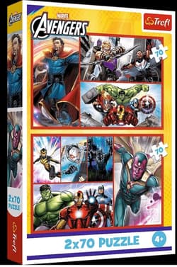 Puzzle 2x70 Zostań bohaterem" Disney Marvel The Avengers 34439