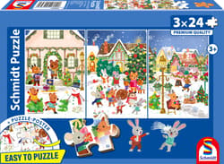 Puzzle 3 x 24 PQ Wesołych Świąt 114362