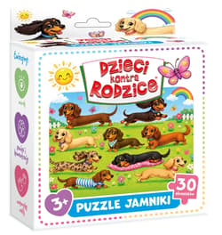 Puzzle 30 Jamniki Dzieci kontra Rodzice