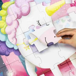 Galeria - zdjęcie nr. 3 - Puzzle 30 Na okrągło+ książka Jednorożce
