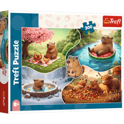 Puzzle 300 Cztery pory roku z kapibarami 23052