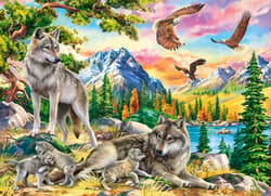 Galeria - zdjęcie nr. 2 - Puzzle 300 Wolf Family and Eagles B-030514
