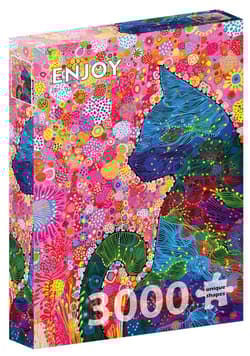 Puzzle 3000 Kolorowy kot