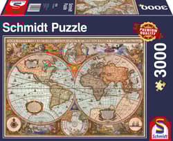 Puzzle 3000 PQ Starożytna mapa świata