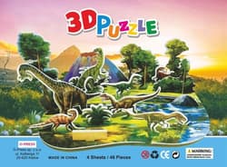 Puzzle 3D 46 Dinozaury