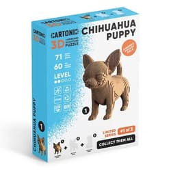 Puzzle 3D z kartonu Szczeniak Chihuahua