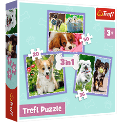 Puzzle 3w1 (20,36,50) Urocze pieski 34854