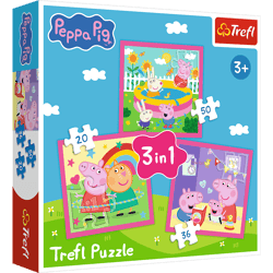 Puzzle 3w1 Peppa i przyjaciele 34873