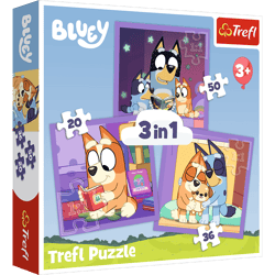 Puzzle 3w1 Poznaj Bluey 34898