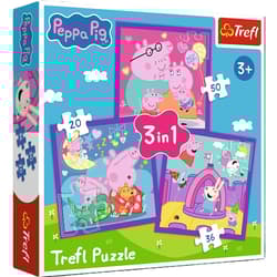 PUZZLE 3w1 Zwyczaje świnki Peppy 34893