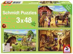 Puzzle 3x48 Konie 112942