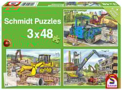 Puzzle 3x48 Pojazdy budowlane 112943