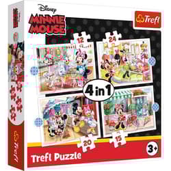 Puzzle 4w1 (12,15,20,24) Minnie z przyjaciółmi 34355