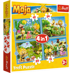 Puzzle 4w1 (12,15,20,24) Przygody Pszczółki Mai 34356