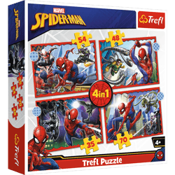 Puzzle 4w1 (35,48,54,70) Bohaterski SpiderMan 34384