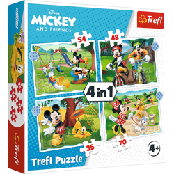 Puzzle 4w1 (35,48,54,70) Fajny dzień Mickiego 34604