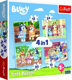 Puzzle 4w1 Bluey i jego świat
