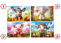 Galeria - zdjęcie nr. 2 - Puzzle 4w1 Cute Animals B-041084