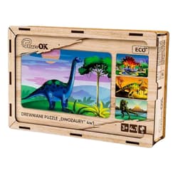 Puzzle 4w1 drewniane Dinozaury
