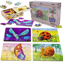 Galeria - zdjęcie nr. 2 - Puzzle 4w1 drewniane Owady