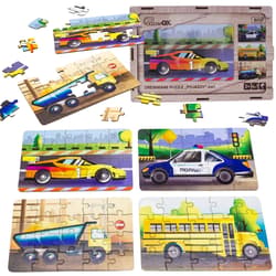 Galeria - zdjęcie nr. 2 - Puzzle 4w1 drewniane Pojazdy