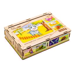 Puzzle 4w1 drewniane Zwierzęta domowe