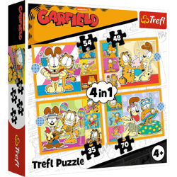 Puzzle 4w1 Garfield kocha lazanię 34673