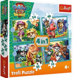 Puzzle 4w1 Historie z wyspy Dinozaurów Paw Patrol 34687