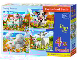 Puzzle 4w1 Loving Animals B-041060