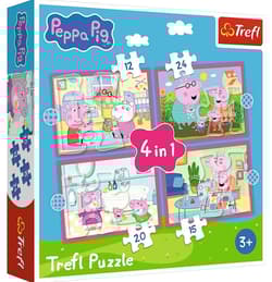 PUZZLE 4w1 Peppa uwielbia przygody 34672