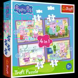 PUZZLE 4w1 Peppa uwielbia przygody 34672