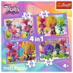 Galeria - zdjęcie nr. 2 - Puzzle 4w1 Przygody kolorowych Trolli 34622