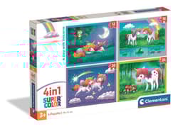Puzzle 4w1 Super kolor A Day With Unicorns 21740