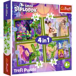 Puzzle 4w1 Świat Smoka Diplodoka 34663
