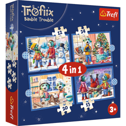 Puzzle 4w1 U Treflików pada śnieg 34657