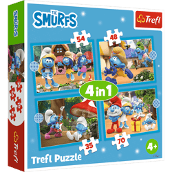 Puzzle 4w1 Wioska Smerfów 34656