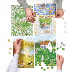 Galeria - zdjęcie nr. 2 - Puzzle 4x150 Puzzlove Czas na kwiaty CzuCzu