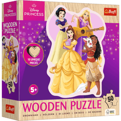 Puzzle 50 Drewniane Konturowe Urocze Księżniczki Disney Princess 20257