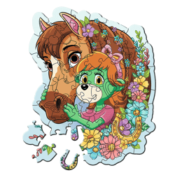 Galeria - zdjęcie nr. 2 - Puzzle 50 Drewniane Konturowe  Wesoła Rodzina Treflików 20259