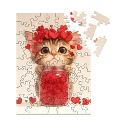 Galeria - zdjęcie nr. 3 - Puzzle 50 drewniane Kotek pełen miłości