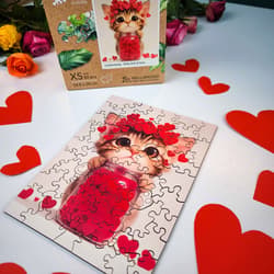 Galeria - zdjęcie nr. 2 - Puzzle 50 drewniane Kotek pełen miłości