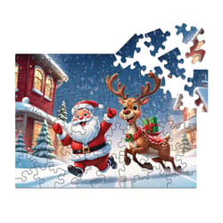 Galeria - zdjęcie nr. 4 - Puzzle 50 drewniane Święty Mikołaj z Reniferem