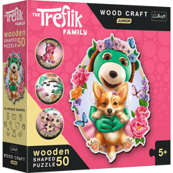 Puzzle 50 drewniane Wood Craft Junior Wesołe Trefliki 20206