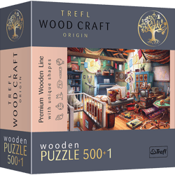 Puzzle 500+1 drewniane Skarby na strychu 20179