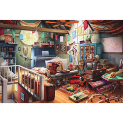 Galeria - zdjęcie nr. 2 - Puzzle 500+1 drewniane Skarby na strychu 20179