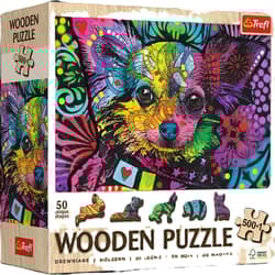 PUZZLE 500+1 Puzzle Drewniane Kolorowy szczeniak 20218