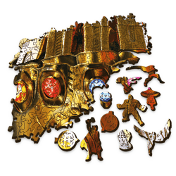 Galeria - zdjęcie nr. 3 - Puzzle 500+5 drewniane konturowe Rękawica Nieskończoności Marvel Heroes 20174